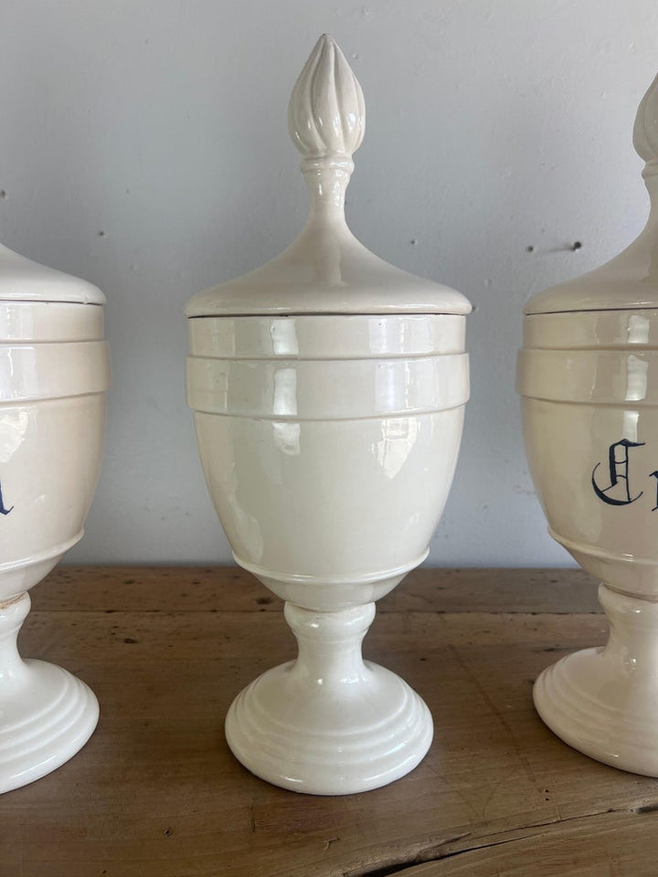 Set of Six Apothecary Jars w/ Lids