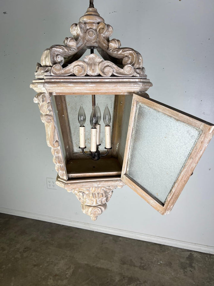 Carved Italian Baroque Lantern C. 1940's