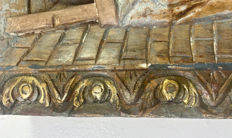 Italian Carved Wood Depiction of "The Last Supper"