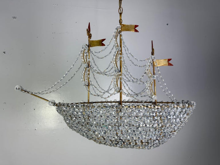 Redondo Crystal Beaded Ship Chandelier by Miamar Home