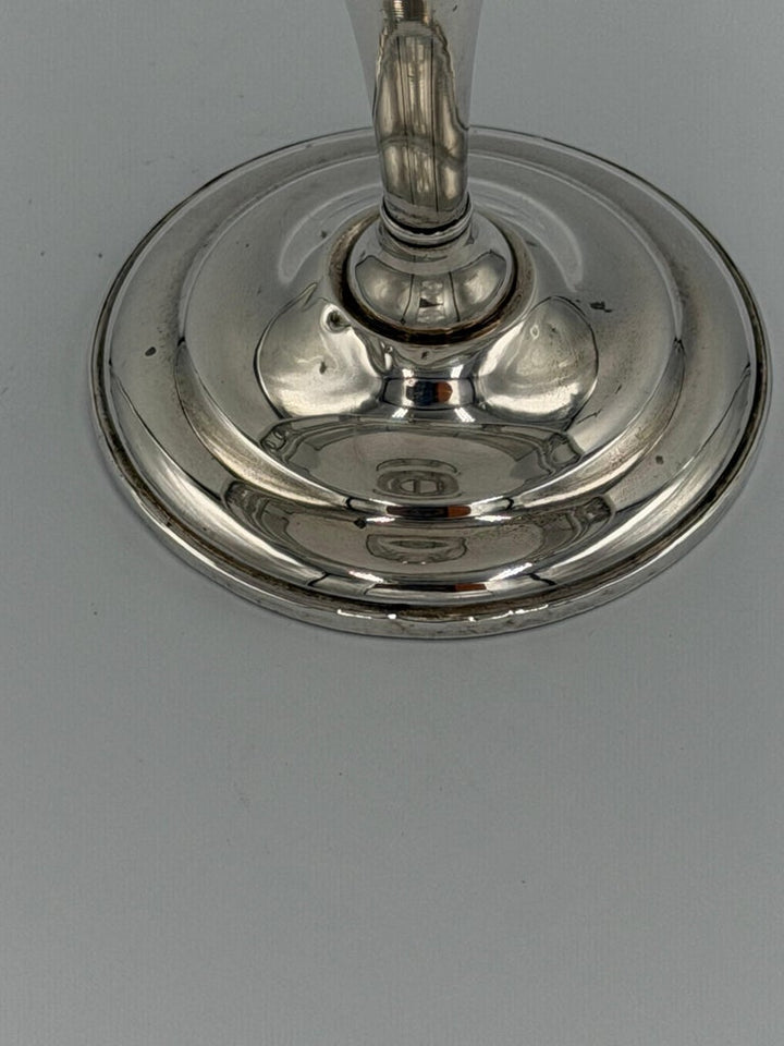 Antique Sterling Silver Pedestal Compote / Tazza with Classical Rim Detail