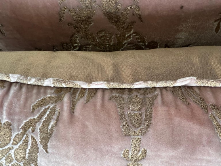 Rare Mariano Fortuny Gold Metallic Printed Velvet Pillows