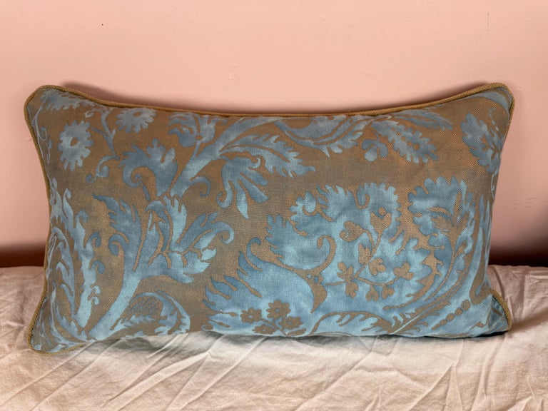 Blue & Gold Fortuny Textile Pillow
