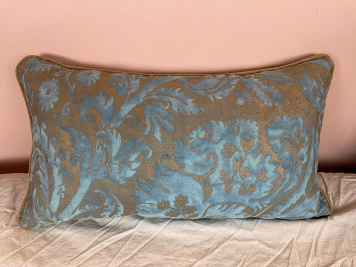 Blue & Gold Fortuny Textile Pillow