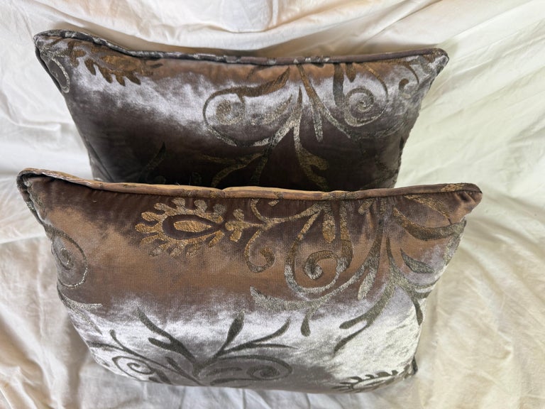 Pair of Custom Nomi Stenciled Pillows