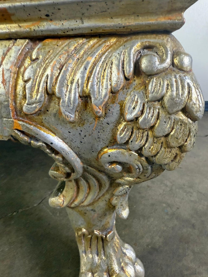 Italian Baroque Style Silvered Coffee Table