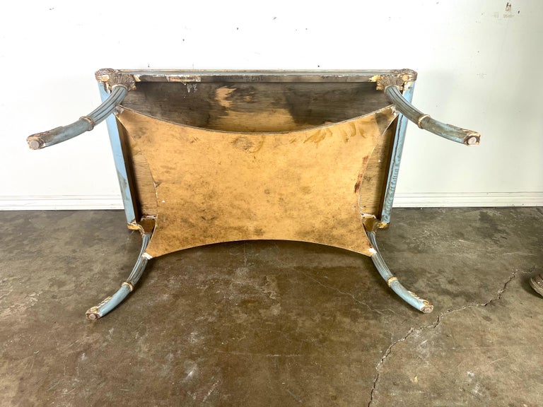 Italian Regency Style Painted & Parcel Gilt Table by Nancy Corzine