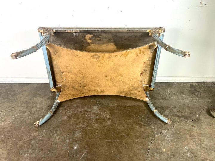 Italian Regency Style Painted & Parcel Gilt Table by Nancy Corzine