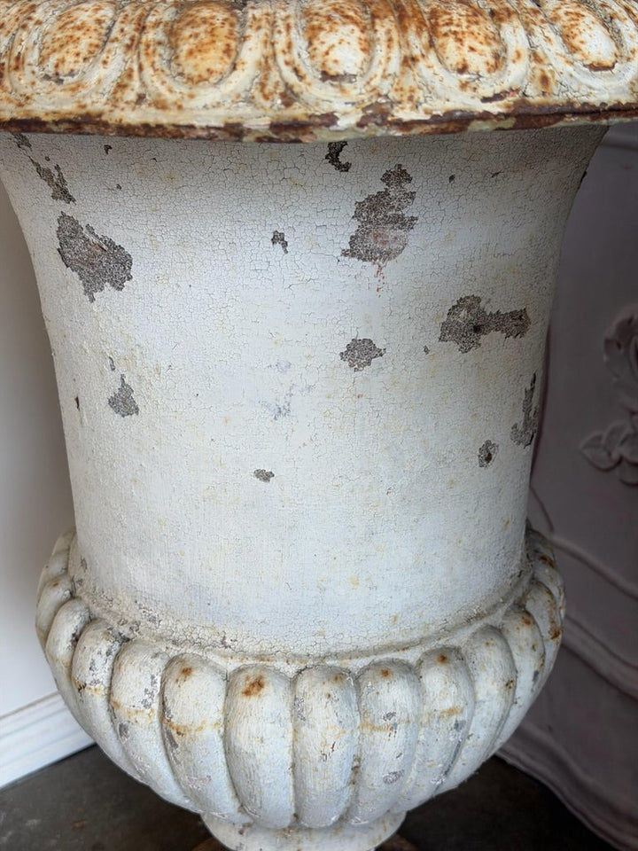 Set of 4 19th Century French Cast Iron Garden Urns