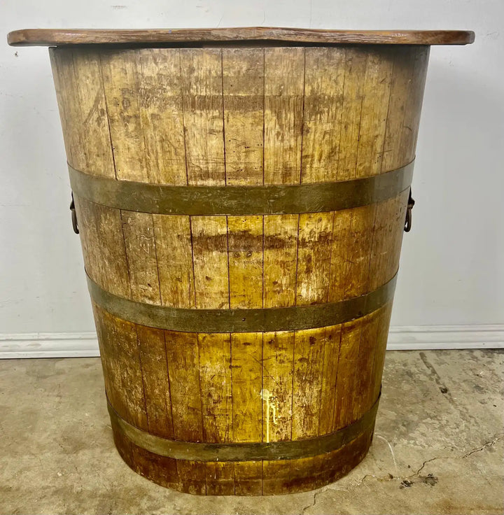 Vintage Japanese Saki Barrel Table