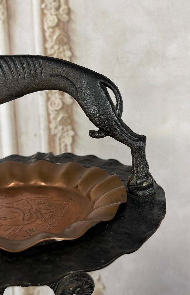 French Art Deco Whippet Smoking Stand, Cast Iron, Circa 1925-1930