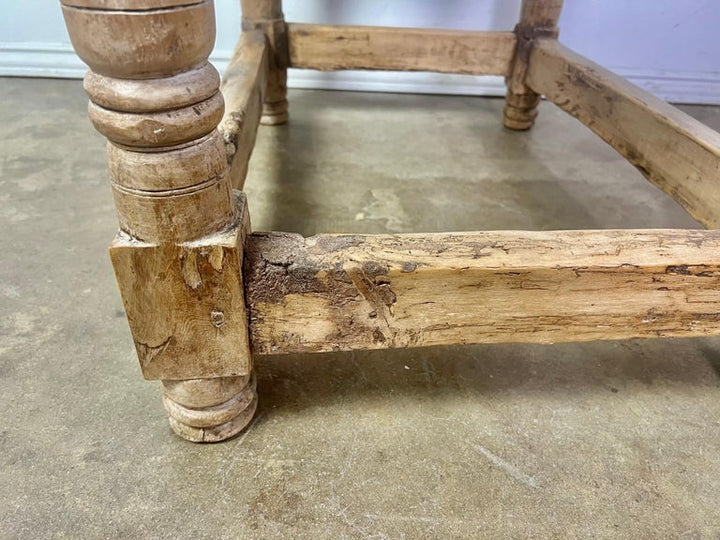 18th Century Bleached Walnut Spanish Colonial Table with Two Drawers