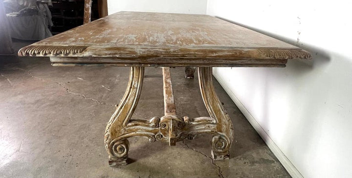 Italian Painted Trestle Table C. 1900