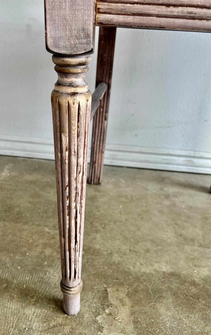 Set of Eight Italian Bleached Dining Chairs C. 1900's