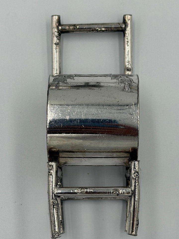 Set of 6 American Victorian Sterling Silver Figural Chair Napkin Rings