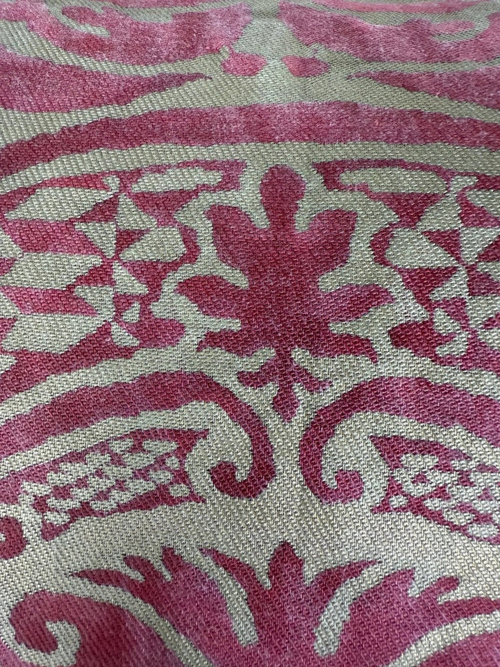 Pair of Exceptional Fortuny Textile Pillows from 1940s Italian Villa Draperies