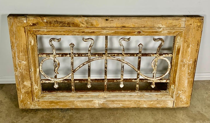 19th C. Wood and Wrought Iron Panel