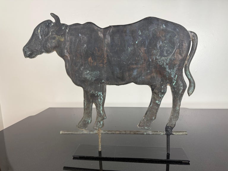 19th Century American Copper Bull Weathervane