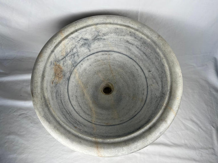 Italian Round Limestone Sink-Early 20th Century