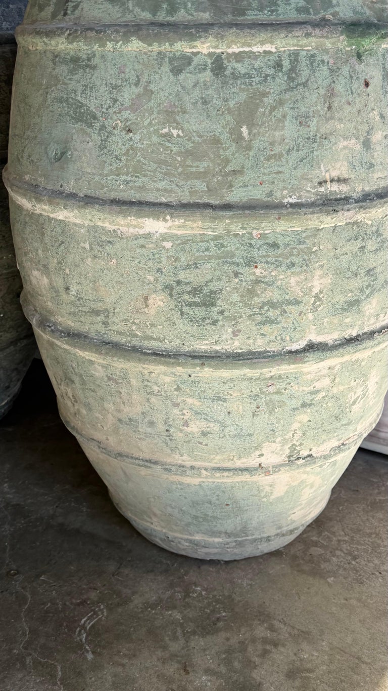 Mediterranean Barrel Olive Jars, Patinated Terracotta