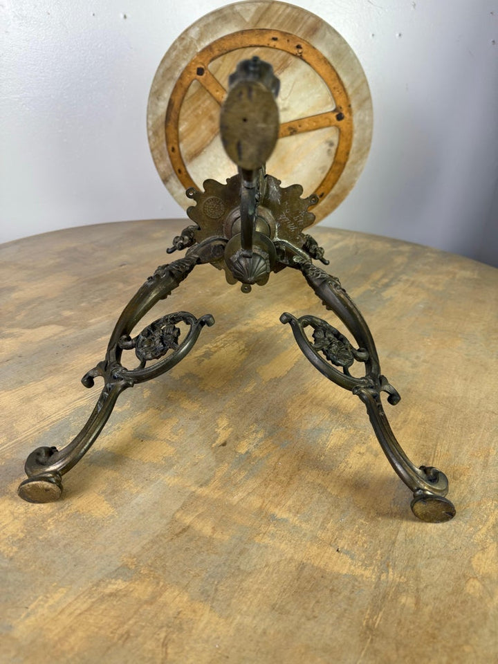 19th C. Bronze Table w/ Onyx Top