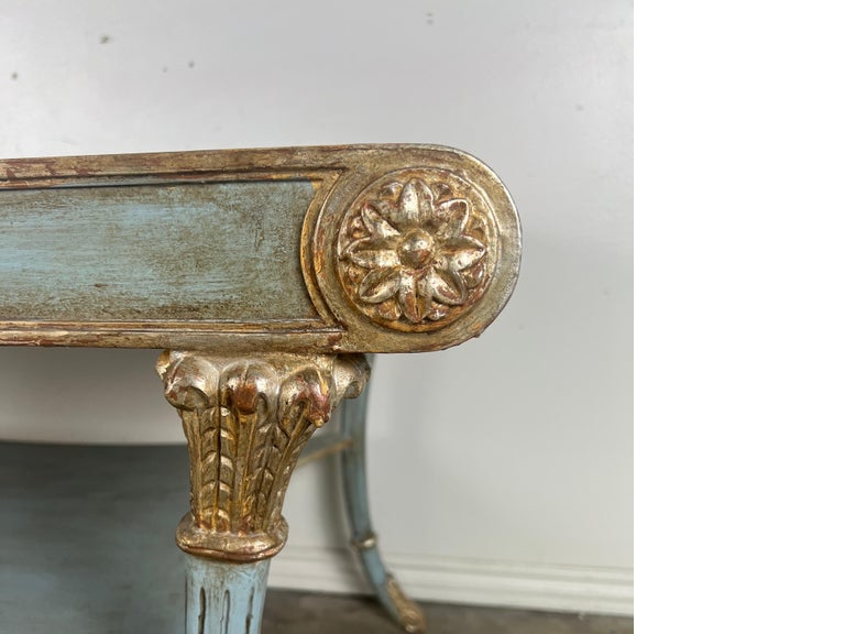 Italian Regency Style Painted & Parcel Gilt Table by Nancy Corzine