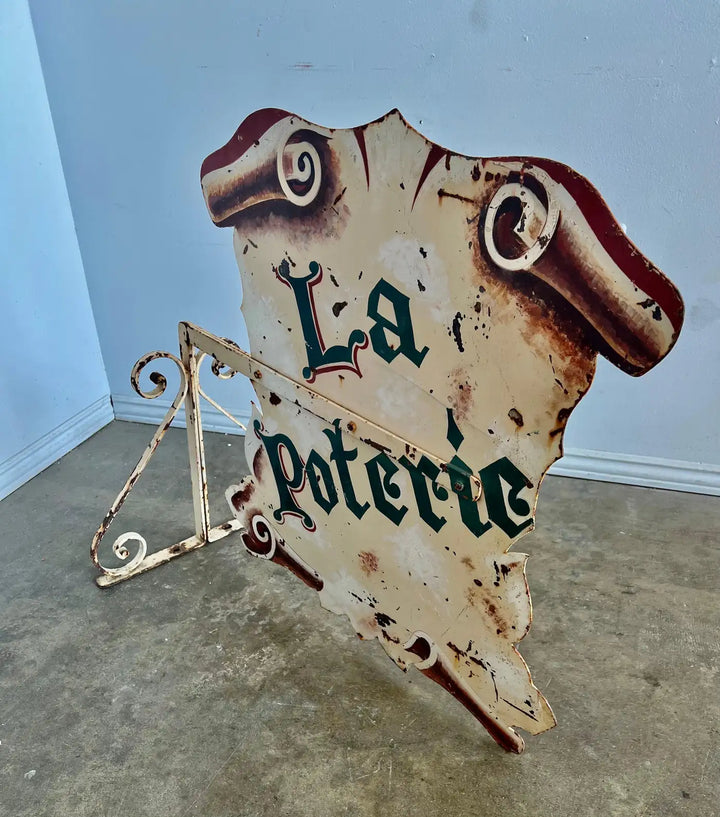 Two Side Enamel painted French Sign