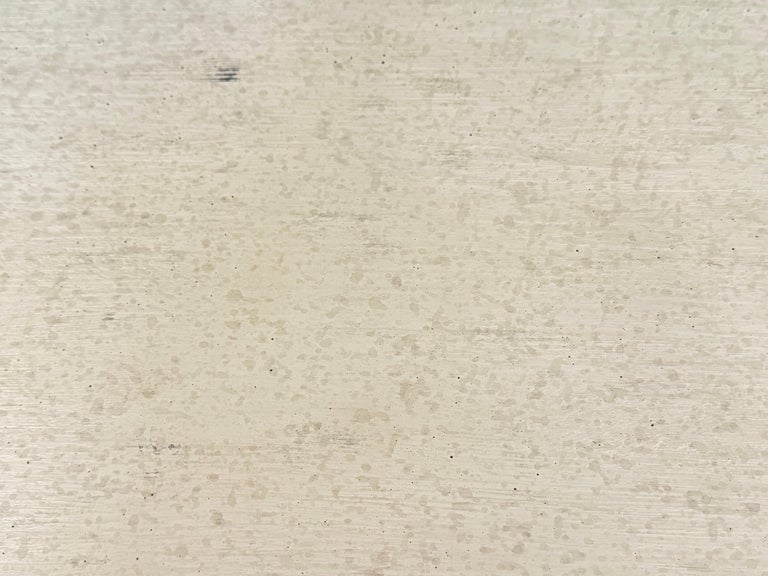 Pair of Louis XV–Style Painted Chests with Antiqued Marbled-Foxed Mirror Tops