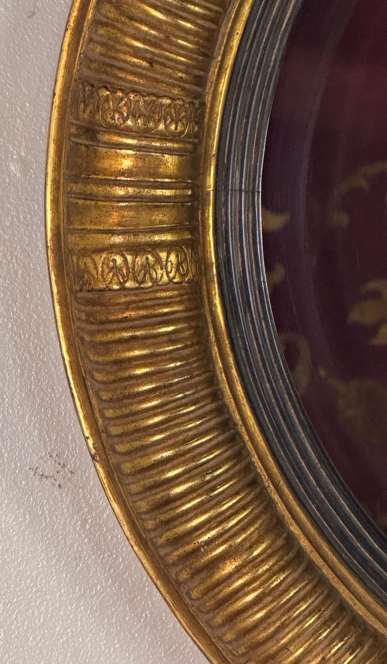 Late 19th Century Italian Giltwood Circular Mirror