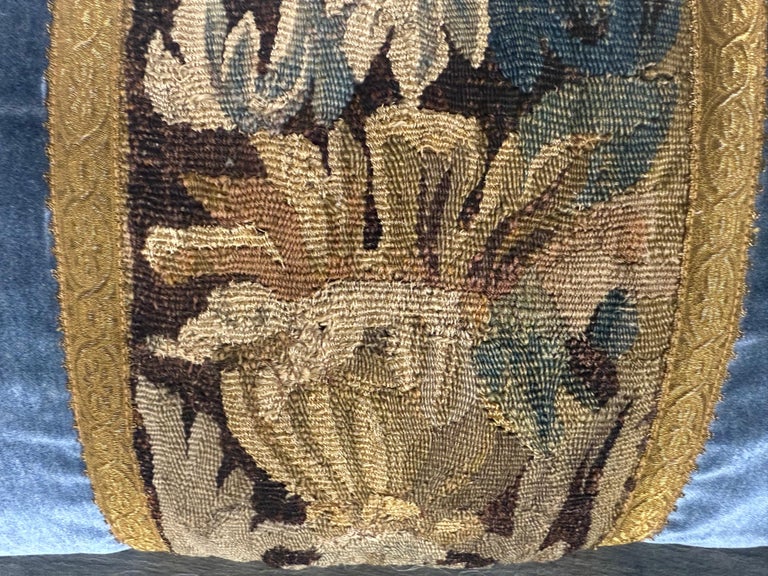 Pair of Pillows with 18th Century French Tapestry Panels by Melissa Levinson