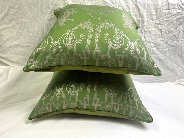 Pair of Boucher Patterned Fortuny Pillows