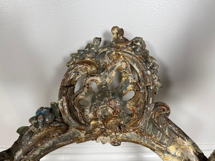 19th-Century Italian Rococo Painted and Giltwood Console Table