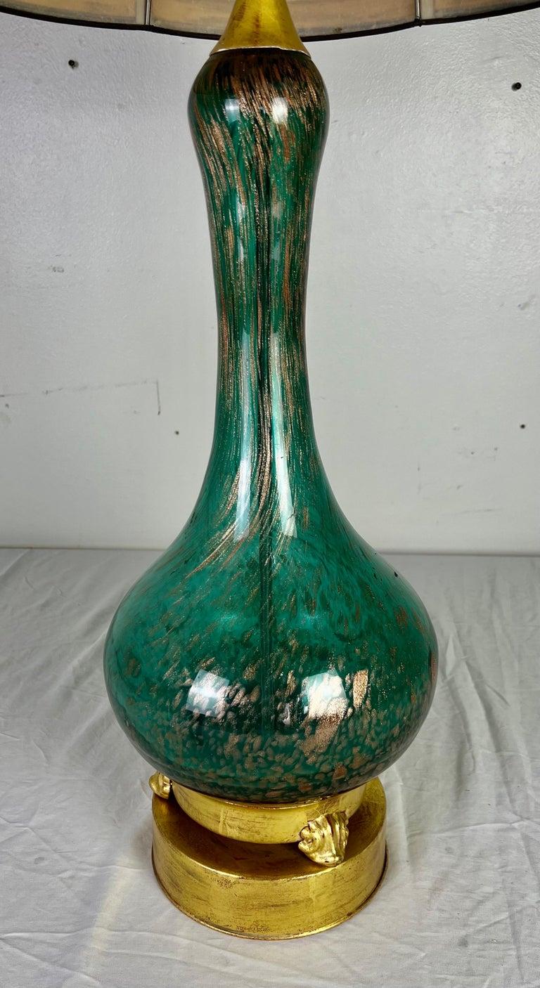 20th Century Murano Lamp with Parchment Shade