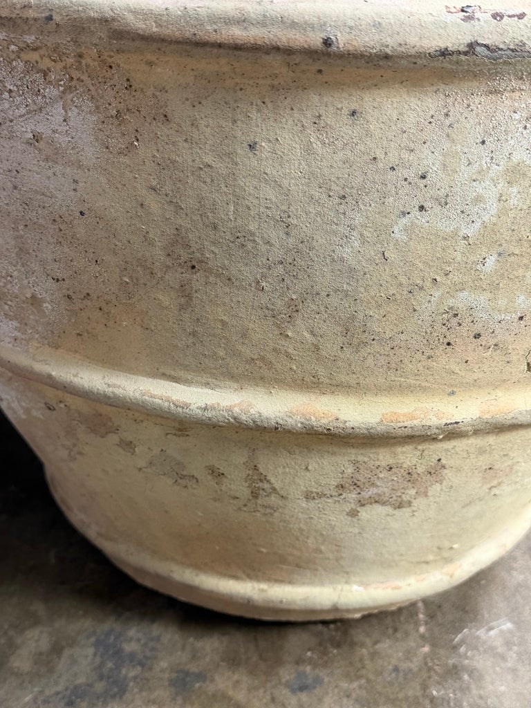Pair of French Style Olive Jar Planters - Terracotta Barrel Pots