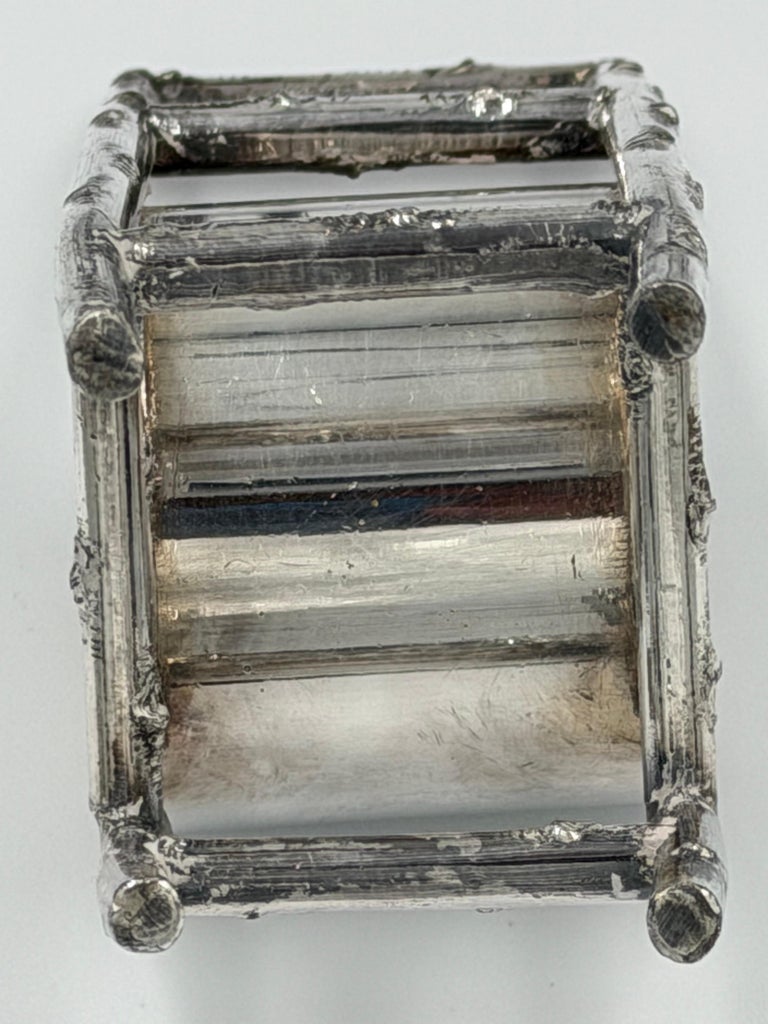 Set of 6 American Victorian Sterling Silver Figural Chair Napkin Rings