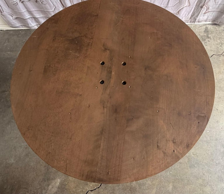 Rustic Walnut Pedestal Dining Table By Miamar Home