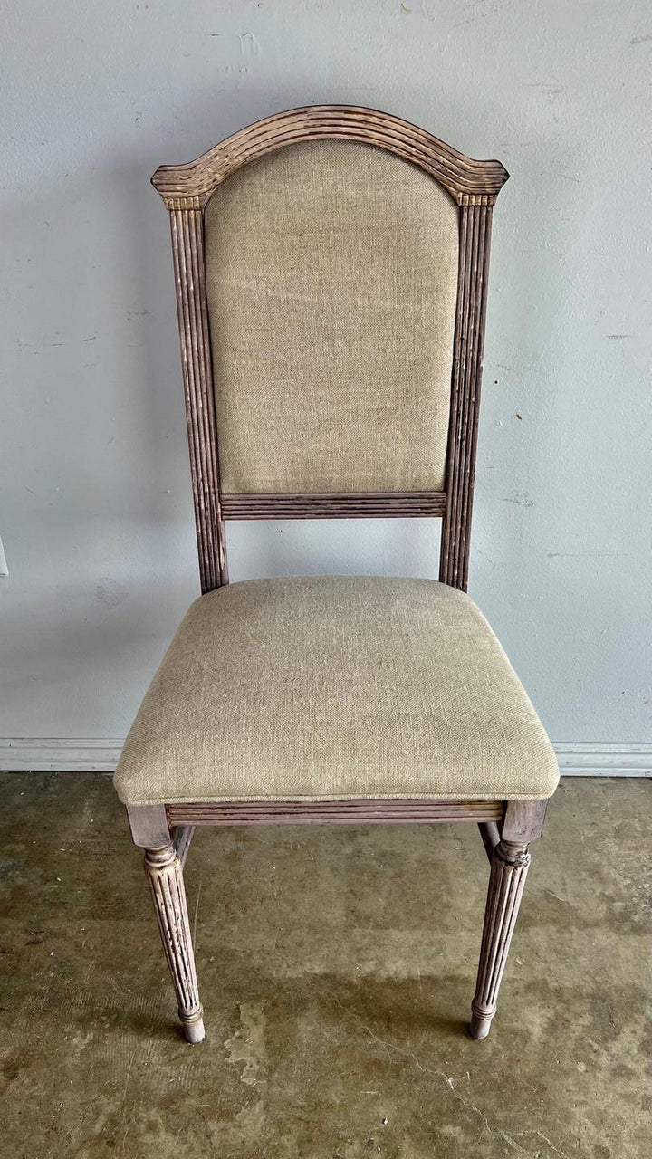 Set of Eight Italian Bleached Dining Chairs C. 1900's