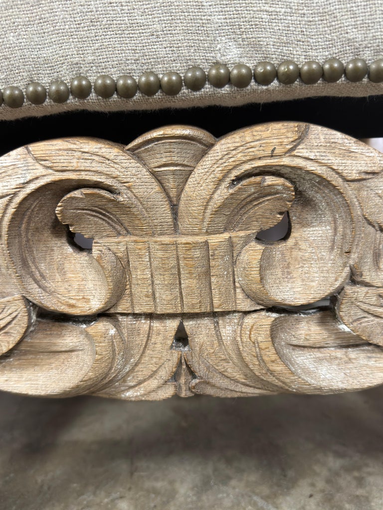 Pair of Exceptional Spanish Baroque Throne Armchairs with Hand-Carved Lion Heads