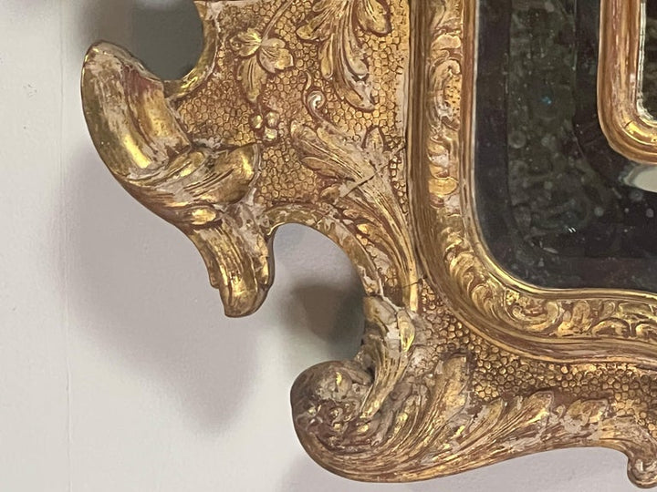 19th C. Italian Baroque Style Gilt Wood Mirror