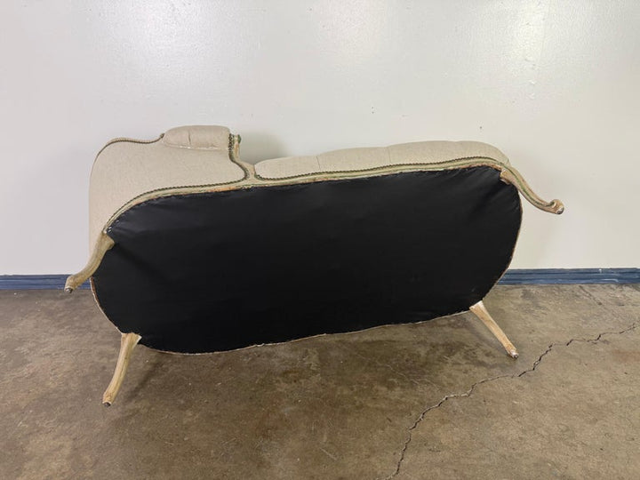 French Louis XV Style Tufted Chaise Lounge