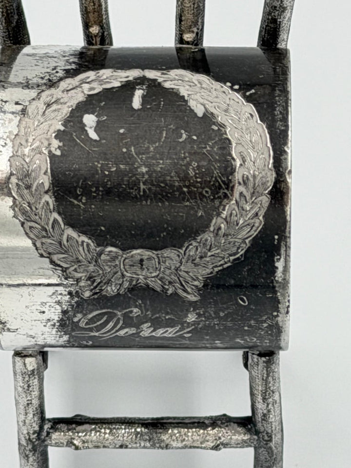 Set of 6 American Victorian Sterling Silver Figural Chair Napkin Rings