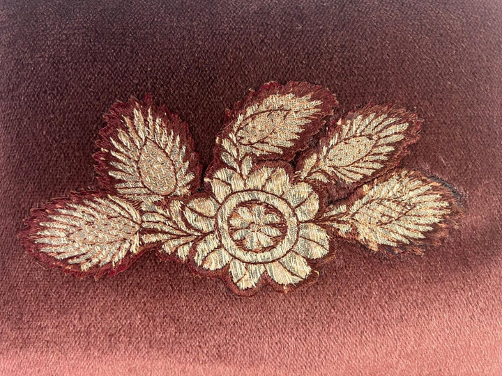 Pair of Velvet Appliquéd Petite Pillows