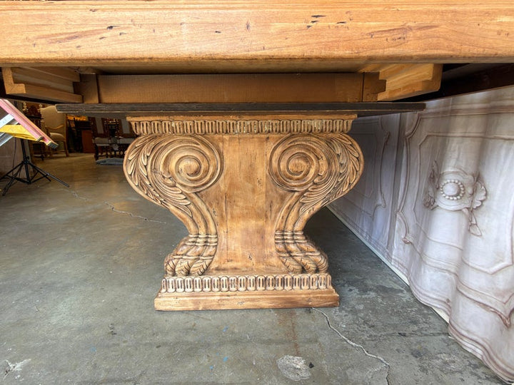 Italian Tuscan Revival Extendable Dining Table