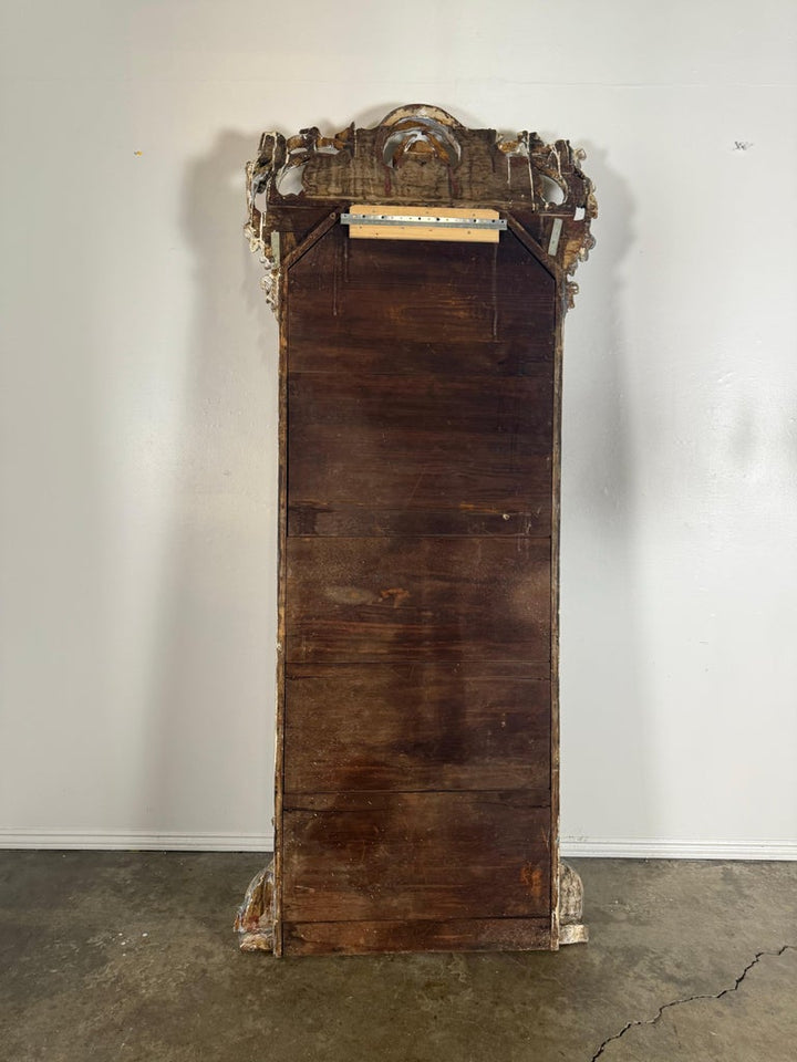 Pair of Monumental Italian Baroque Giltwood Mirrors-18th Century