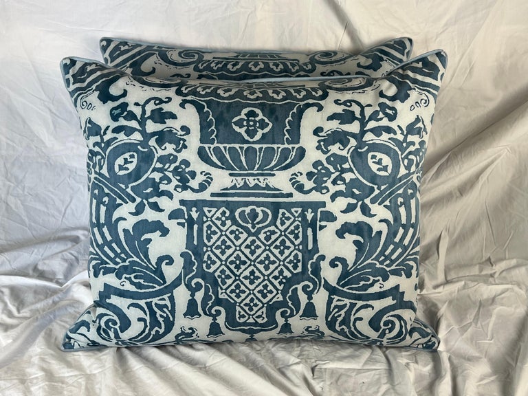 Pair of Carnavalet Patterned Fortuny Pillows