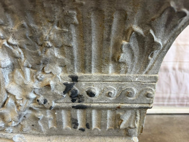 Antique French Cast Iron Jardinière Planter, Louis XVI Style, 1880