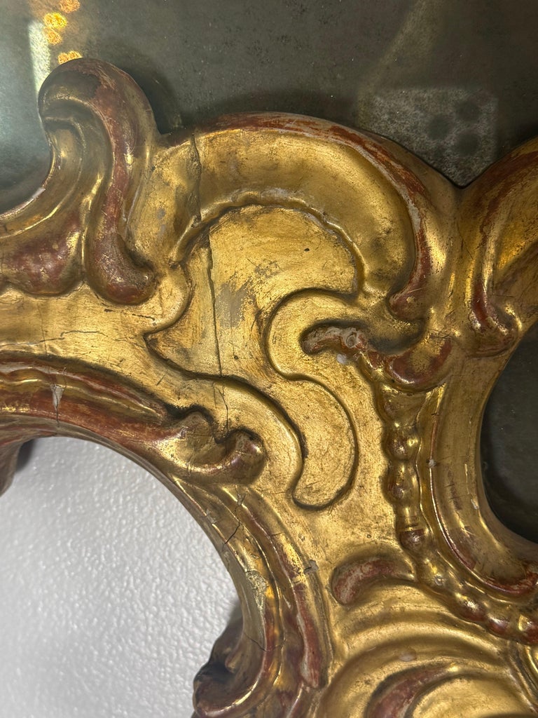 Pair of Italian Rococo Revival Giltwood Mirrors, Circa 1850–1870