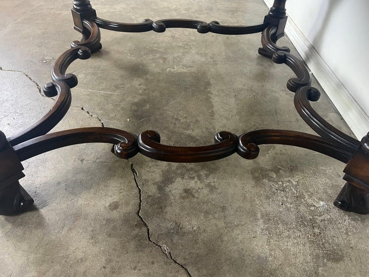 19th-century English Burl Walnut Coffee Table