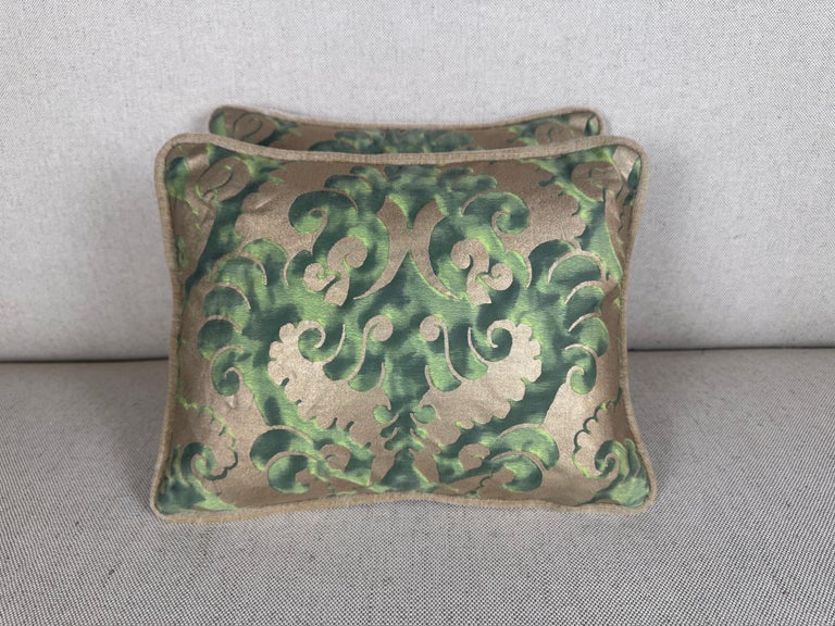 Pair of Petite Fortuny Venetian Textile Pillows
