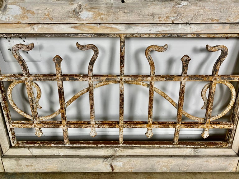 19th C. Wood and Wrought Iron Panel